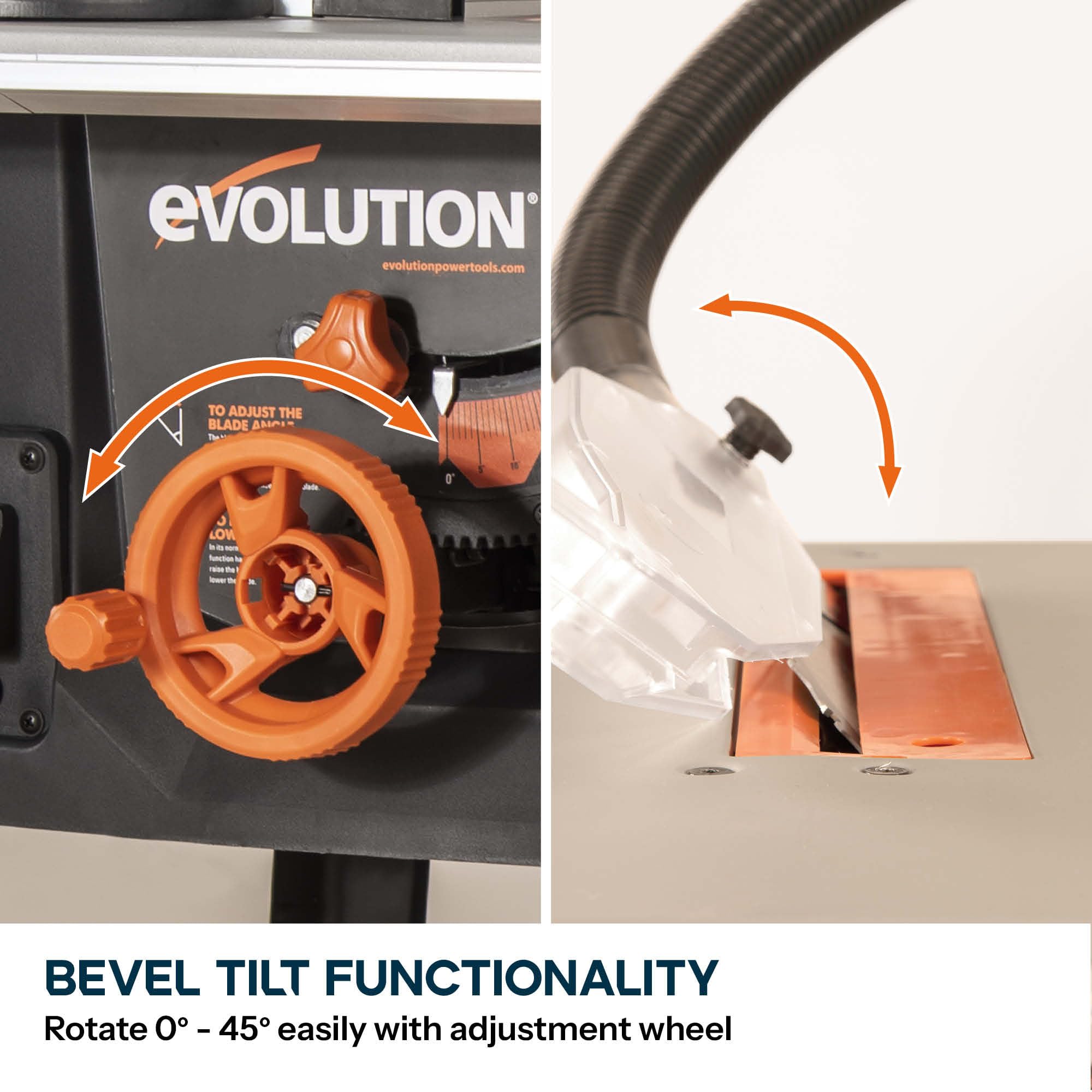 Evolution Power Tools, piła stołowa R255MTS, wielomateriałowa, wszechstronna i przenośna, tnie drewno, metal, plastik i wiele innych materiałów, piła warsztatowa, tarcza TCT 255 mm