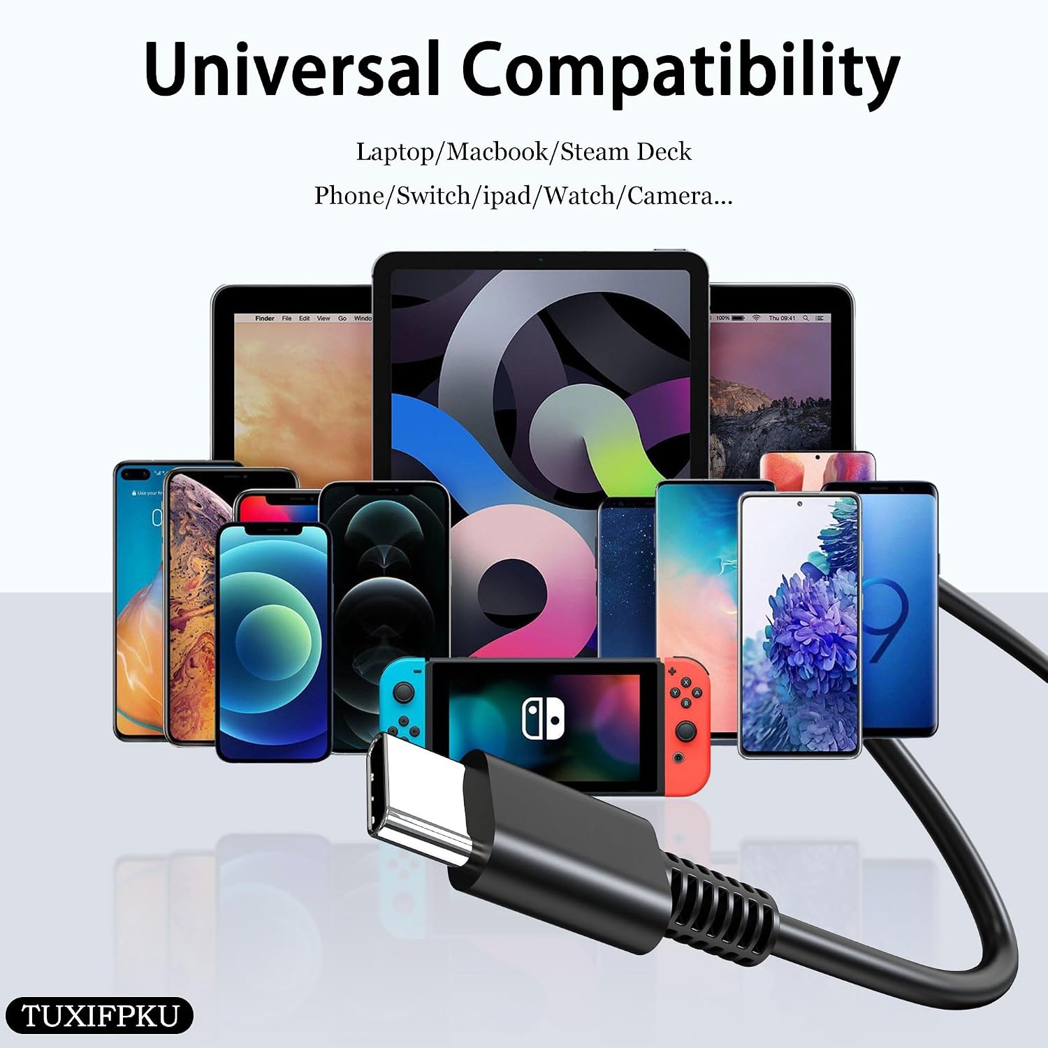 65W USB C Power Adapter,Type C Power PD Wall Fast Charger Compatible with Mac Book Pro, ASUS ZenBook, Dell Latitude, Lenovo, Huawei Matebook,HP Spectre, Acer Chromebook, samsung, Smart Phones