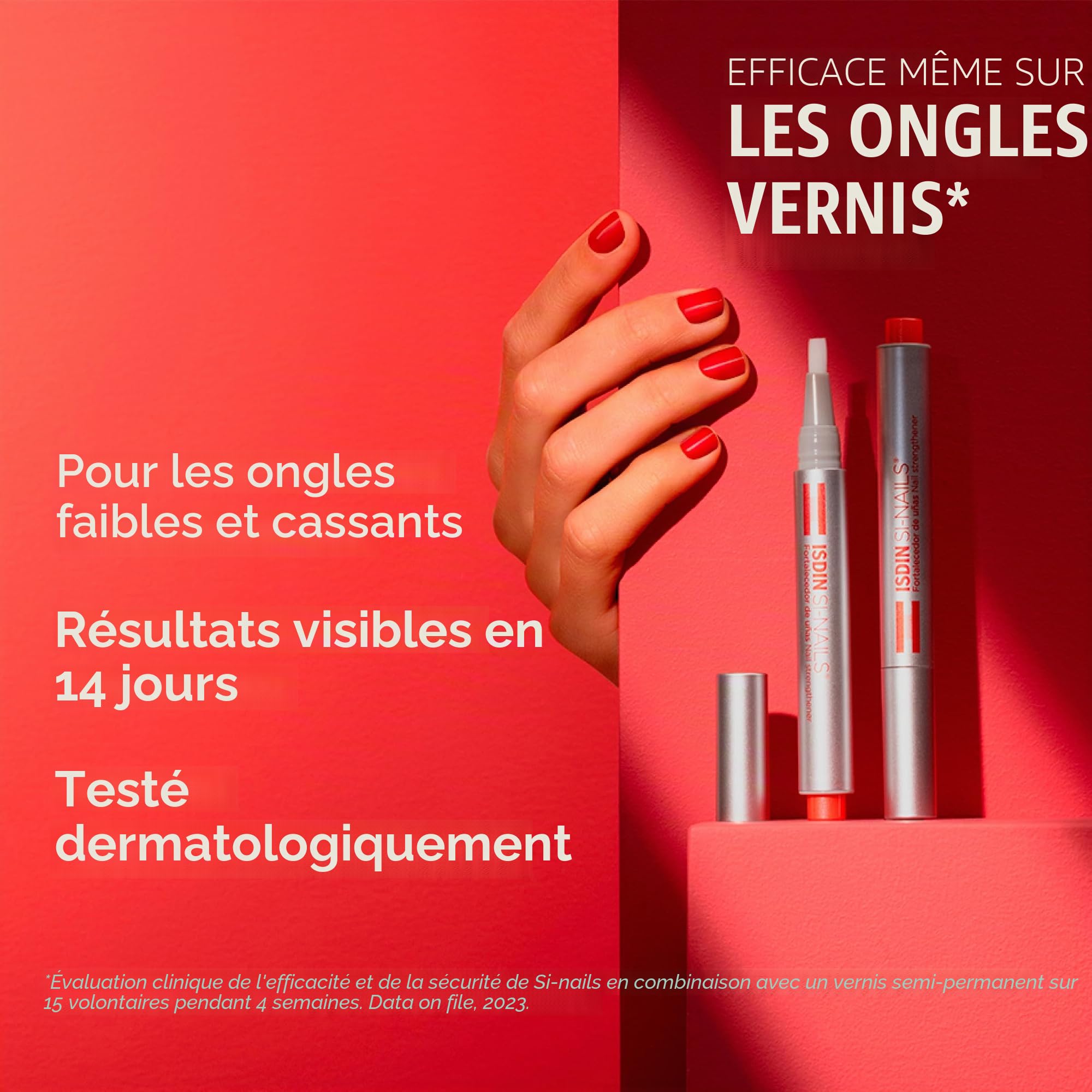 ISDIN Si-Nails Renforçateur pour Ongles Effet Invisible (2,5 ml) | Durcit et Favorise la Croissance | Hydrate les Ongles et les Cuticules | Efficace Même sur le Vernis | Résultats Visibles en 14 Jours