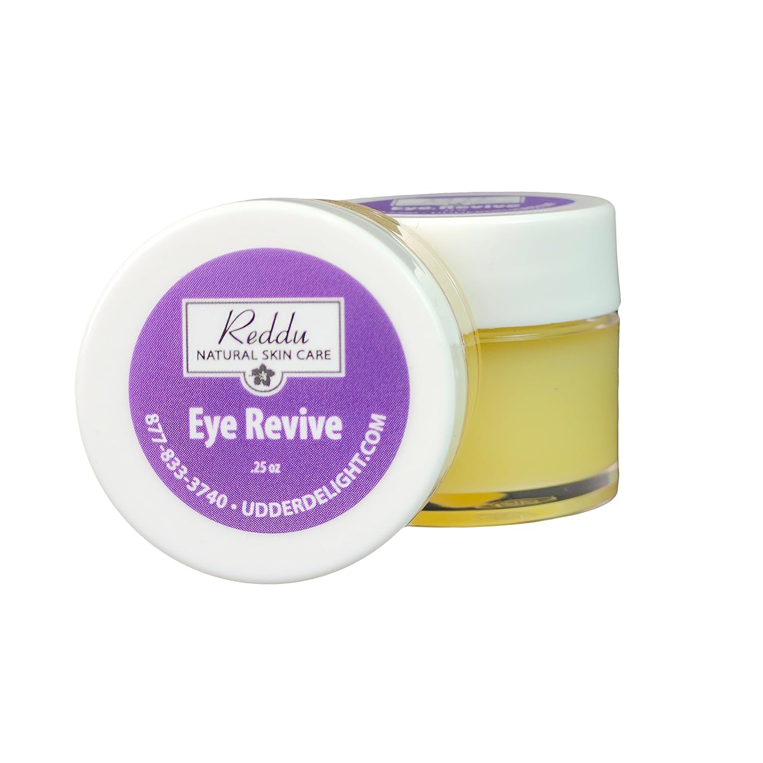 Reddu Natural Skincare Eye Revive Cream, Under Eye Treatment, 1/4 oz Jar