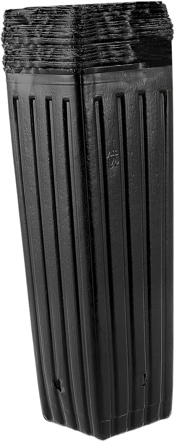 30 Pieces Plant Containers Tall Deep Tree Pot with Drainage Holes, Breathable Garden Plants Seedling Pots Nursery Planter, L Size (12x12.6 Inch)- Medium