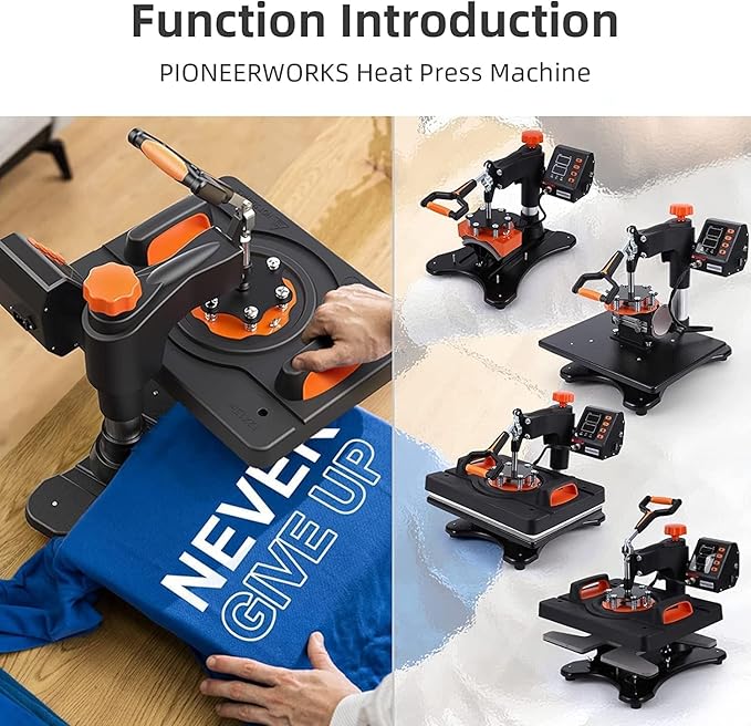 Prensa Térmica Sublimadora 9 en 1, 12x15 Pulgadas, 800W, Rotación 360° miniatura 3