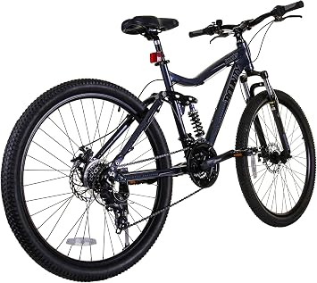 Bounty Full Suspension Mountain Bike - 18 Speed Shimano Gearing, Zoom Suspension Forks, Disc Brakes, Light Alloy Rims - Bikes for Men
