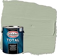 Glidden Total Light Sage Eggshell Interior Paint & Primer, 1 Gallon - Low VOC, 400 sq ft Coverage, Durable & Scrubbable