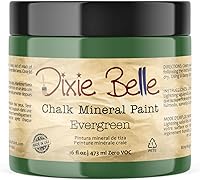 Vista 301 de Dixie Belle Paint Company - Pintura con acabado de tiza para muebles, color blanco lino (Drop Cloth), 8 fl oz, pintura mineral color blanco lino mate