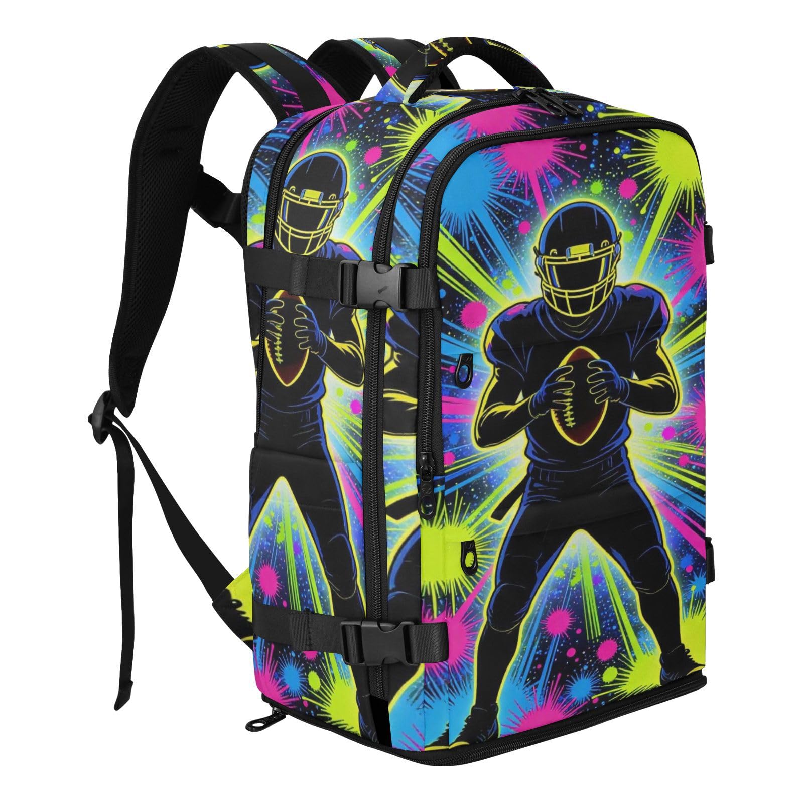 Torba na narzędzia, plecak podróżny niezbędnik dla mężczyzn do pracy, 20 l | Elegancka torba na komputer neonowa świecąca piłkarz sztuka 15,6 torba na laptopa do samolotów bulto para laptop 20 l