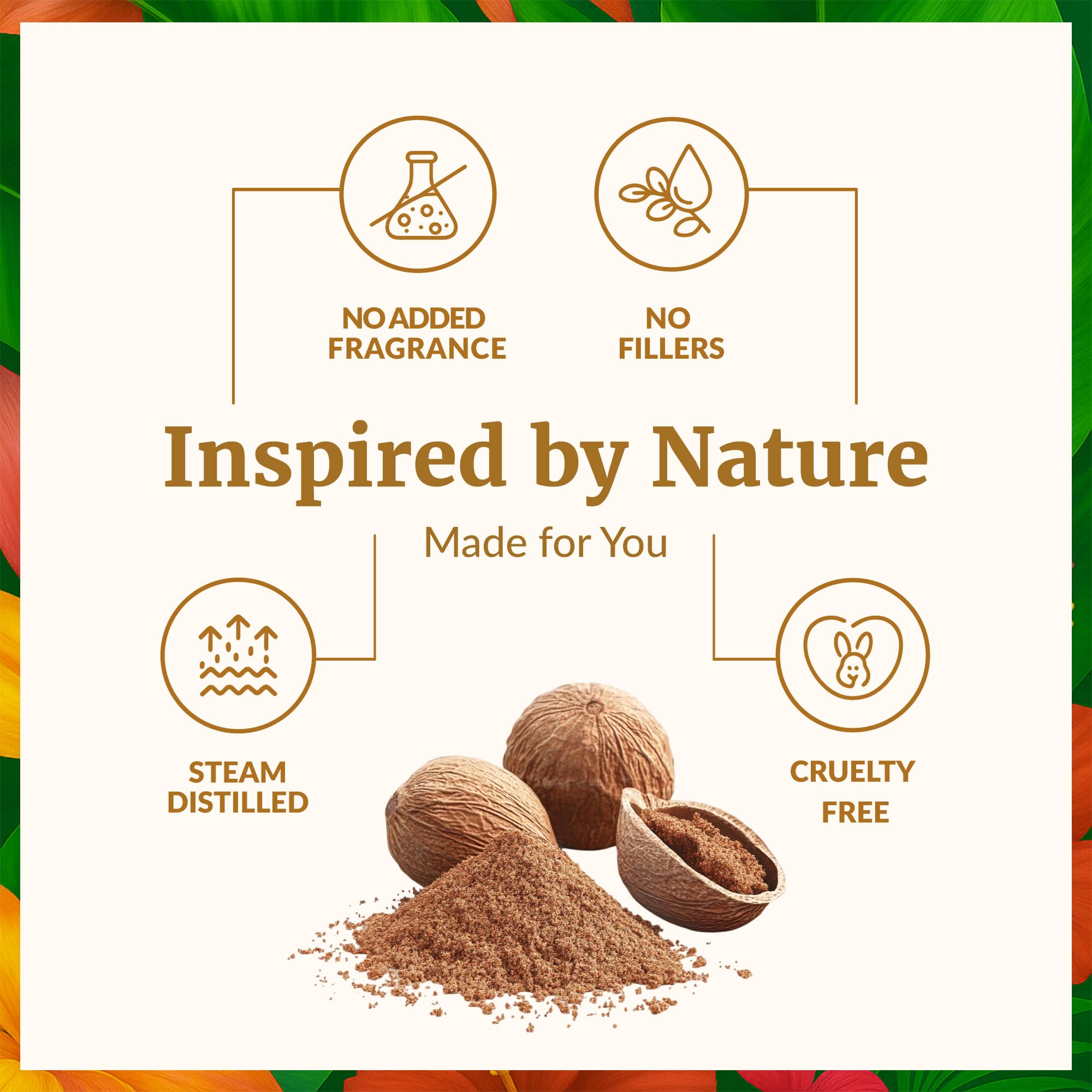 SVA ORGANICS Nutmeg Essential Oil Premium Therapeutic Grade Pure Natural Undiluted Oil with Dropper for Skin, Aromatherapy & Hair Care 4 Ounce (Pack of 1)