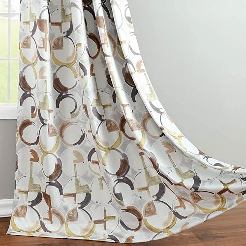 Miniatura 2 de VOGOL Cortinas opacas de 96 pulgadas de largo, cortinas de terciopelo con patrón retro gótico, con ojales, para oscurecer la habitación, paneles de