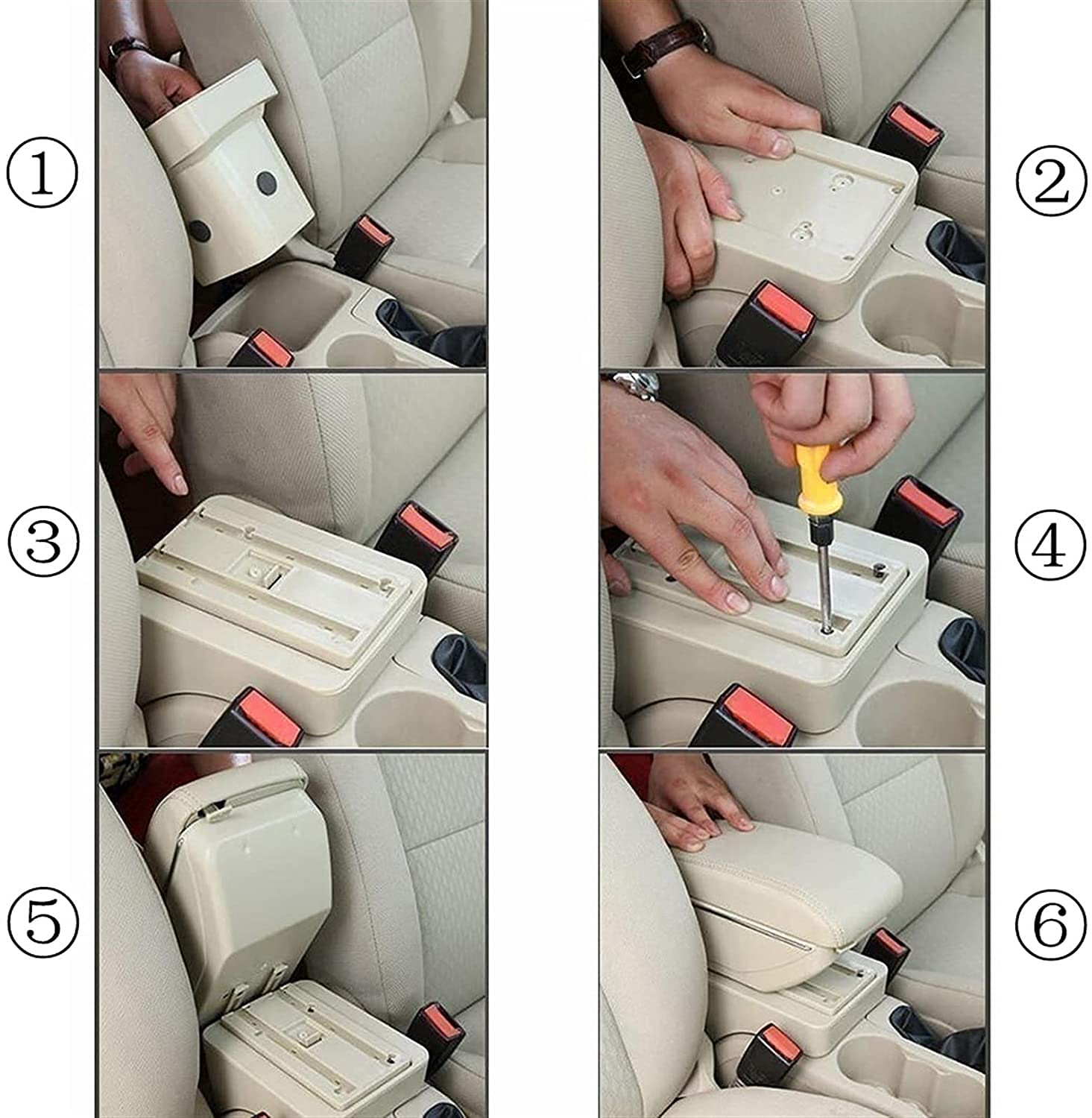 para Toyota para Verso Reposabrazos Central Giratoria Caja De Almacenamiento De Contenido De La Tienda con Portavasos Cenicero Reposabrazos De Coche Accesorios