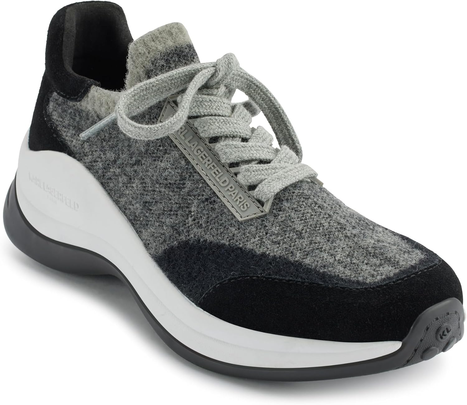 Karl Lagerfeld Women's Carsyn Stretch Wool Lace Up Jogger Sneaker