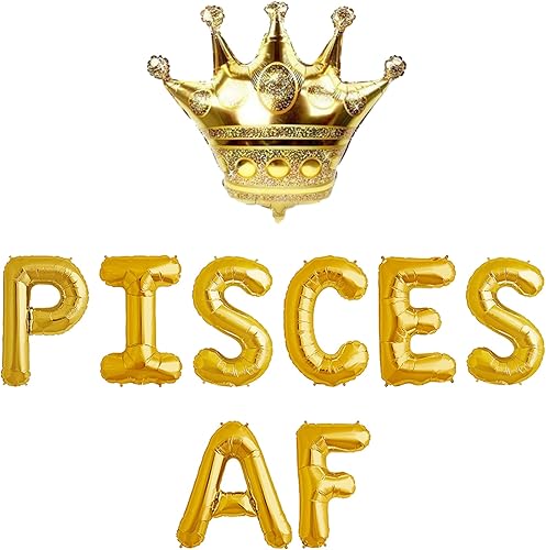 Miniatura 2 de Cartel de Piscis AF, globo de Piscis AF, energía grande de Piscis, 18 | 21 | 25 | decoraciones de cumpleaños de 30 años, decoraciones de cumpleaños