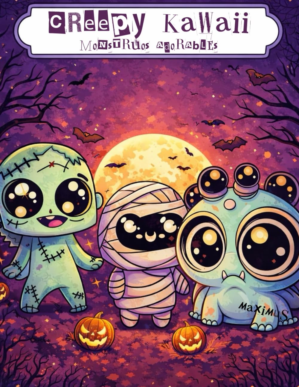 CREEPY KAWAI - MONSTRUOS ADORABLES: Libro para Colorear para Niños y Adultos | Dibujos Adorables y Relajantes