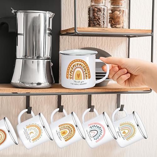 Miniatura 5 de 30 tazas de café esmaltadas de 12 onzas con asa, regalo de agradecimiento motivacional para empleados, profesores, compañeros de trabajo, enfermeras