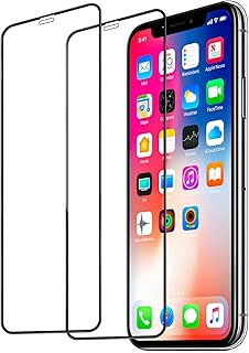 شاشة حماية كاملة مضادة للضوء الأزرق من الزجاج المقوى لموبايل آيفون 11 / آيفون اكس ار، مجموعة من قطعتين - شفافة