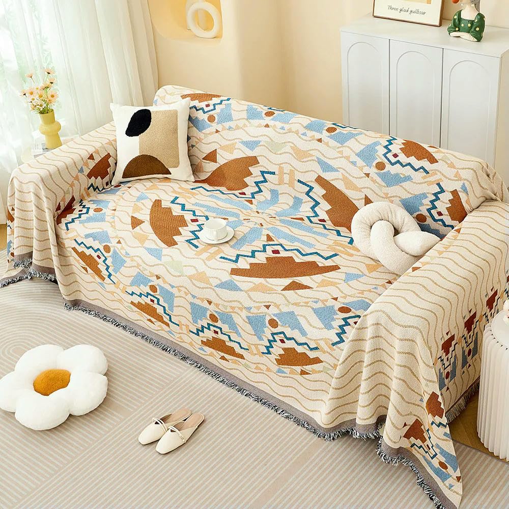 Serviette de canapé en fil de coton anti-poussière pour protéger intégralement votre mobilier