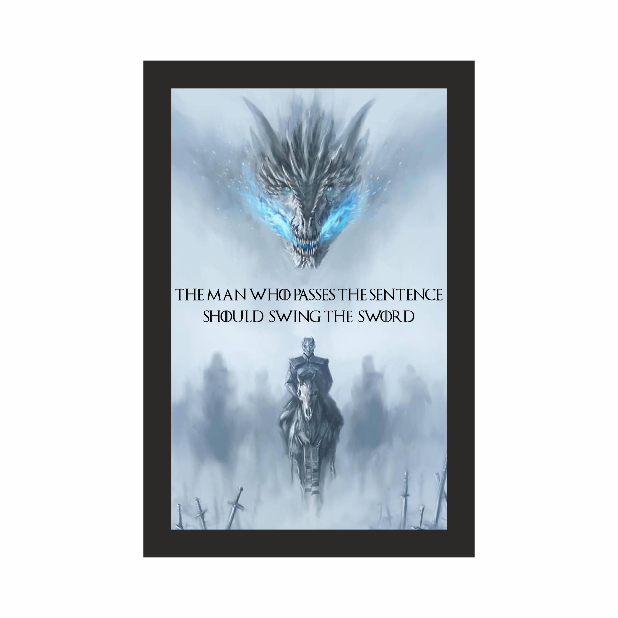 Sentence Swing Sword Ice Dragon Photo Frame A4 Black – view 3