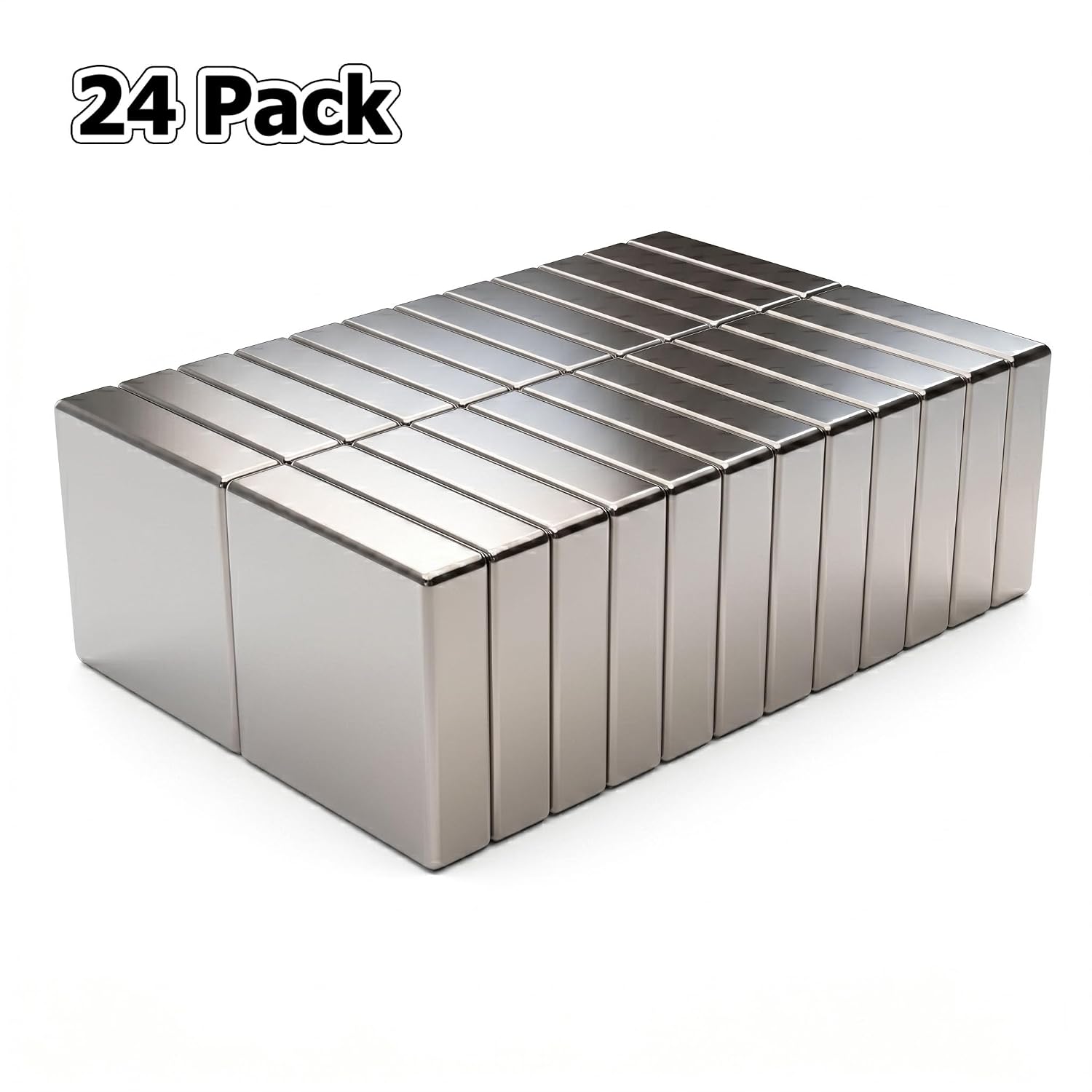 Neodymium Square Block Magnets 1/2 x 1/2 x 1/8 inch, N52 – 24 Pack image 2