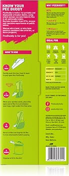 PeeBuddy 10 Funnels Female Urination Device | No Mess Disposable Urinal Funnel|Travel, Camping, Hiking, Festivals, and Outdoor Activities | Paper Based Stand and Pee Funnel for Women, Girls
