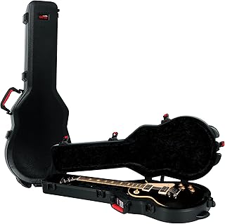 Gator Cases Molded Flight Case for Les Paul Electric Guitar with TSA Approved Locking Latch, (GTSA-GTRLPS)