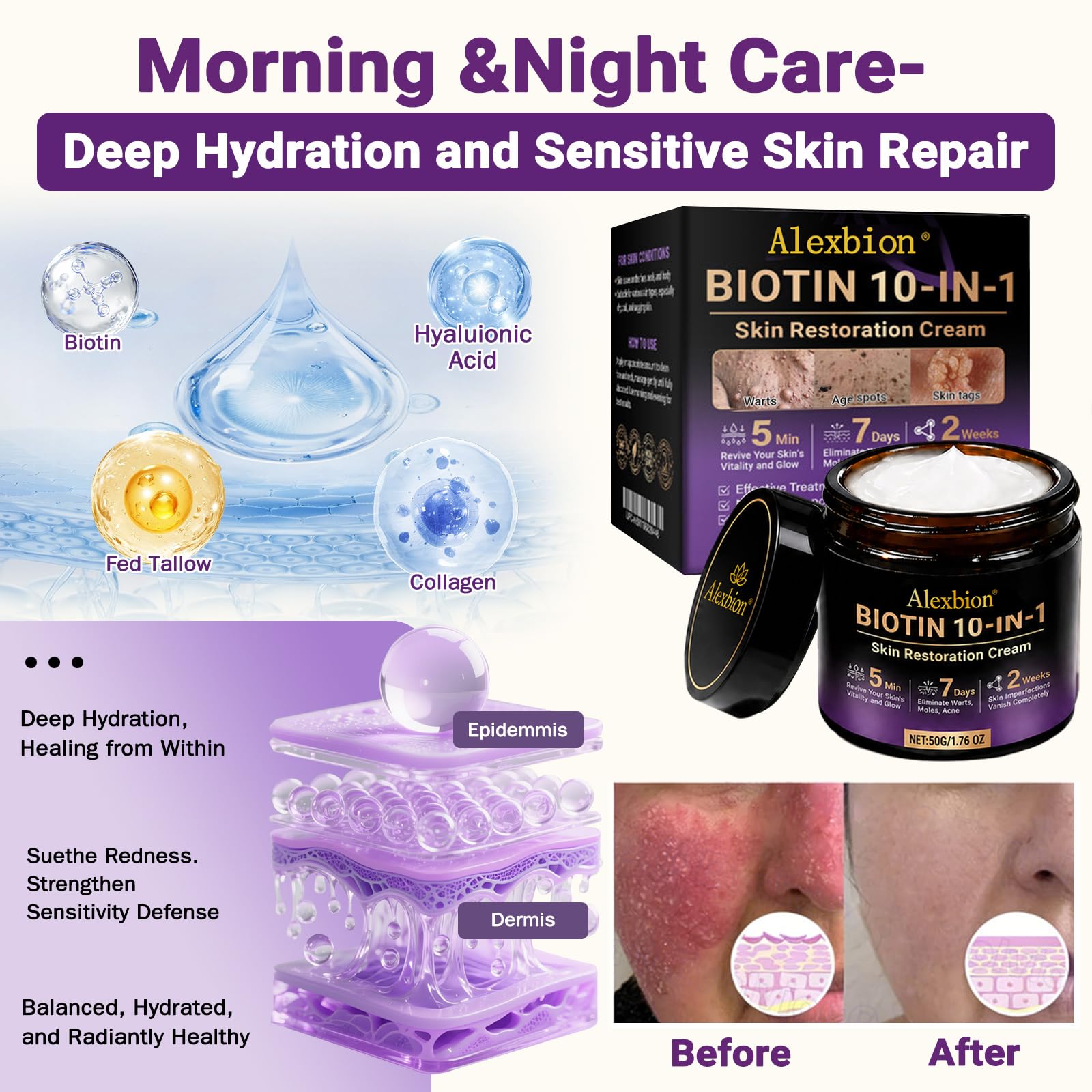 Alexbion Biotin 10-in-1 Skin Restoration Cream