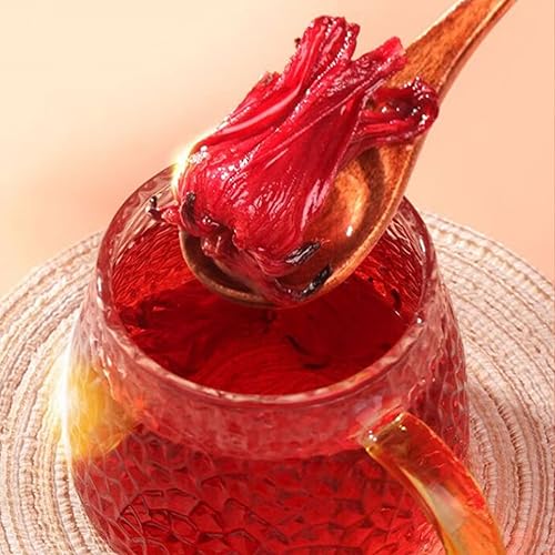 Miniatura 9 de Bolsas de té de hibisco, 50 bolsitas de té, 3.70 oz, 3.8 onzas, bolsa de té de flor de hibisco de alta calidad, cultivada de Yunnan, sin OMG, sin