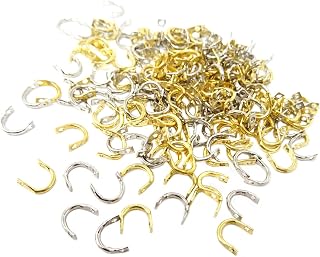 Honbay 200PCS Easy Spin Spinner Clevis U-Shaped Brass Links Fishing Clevis Fishing Spoons Blades Spinnerbait Parts Inline Spinner Making Freshwater Saltwater (2 Color)