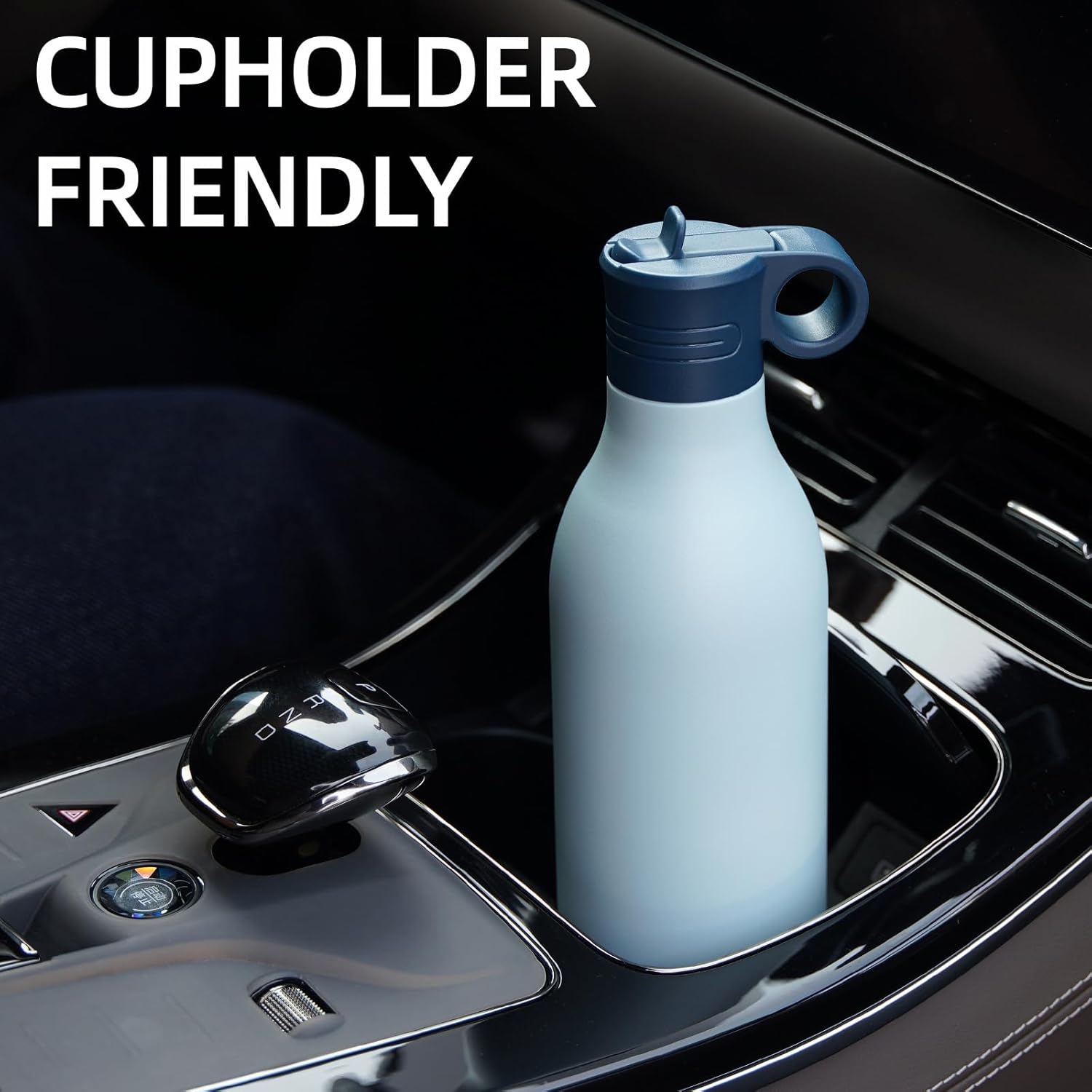 18oz Stainless Steel Water Bottle with Straw, Insulated Metal Travel Water Bottle, Reusable and Leak Proof, BPA Free, Double Wall Design, Black - Image 6