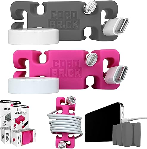 Miniatura 10 de CordBrick Rellenos para calcetines navideños para adultos, gestión de cables, soporte para cables con peso, organizador de cables, soporte para (E)