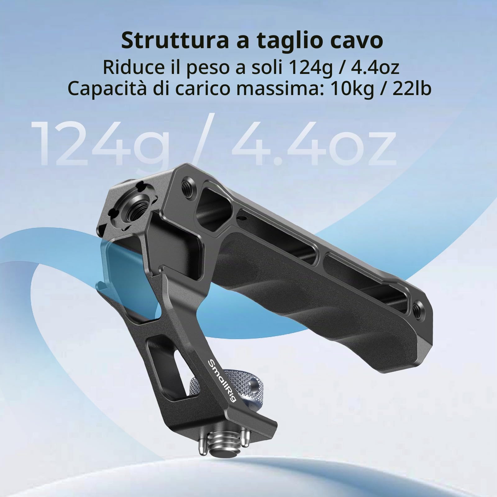 SMALLRIG Top Handle with Monitor Mount Kit, with 3/8"-16 Locating Holes for ARRI, 5 Built-in Cold Shoe, 360° Swivel and 180° Tilt Adjustable Monitor Holder with Thumbscrew, Anti-Twist Design - 5322