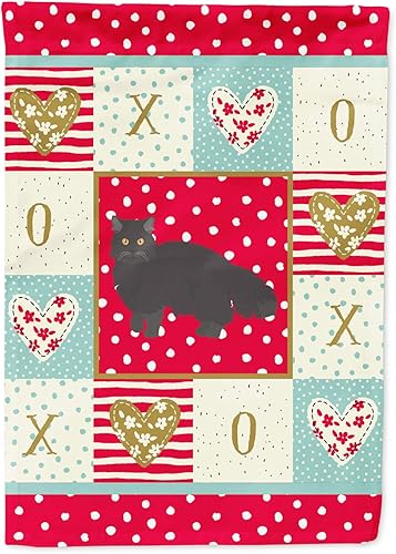 Caroline's Treasures CK5674GF Bandera de amor tradicional persa negra para gato, tamaño pequeño, multicolor