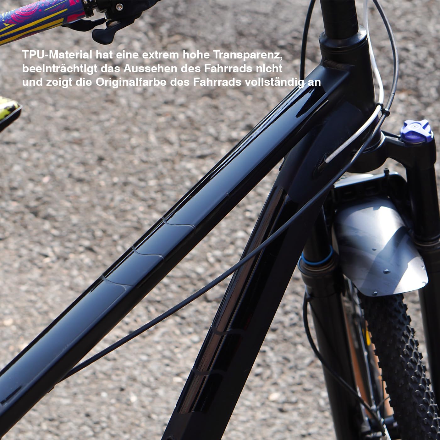 Pellicola protettiva per telaio per bicicletta da corsa/gravel/MTB/Ebike/Downhill&Enduro, protezione per telaio della bicicletta, set di protezione completa