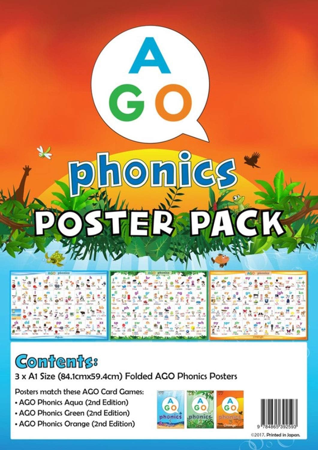 Phonics Classroom Posters 3 Level Set English