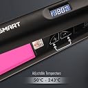 VEGA PROFESSIONAL Pro Cera Smart Hair Straightener With Tourmaline Ceramic Floating Plates,Ultra Quick Heat Up&Adjustable Temperature,(Vpmhs-06),Black gallery image