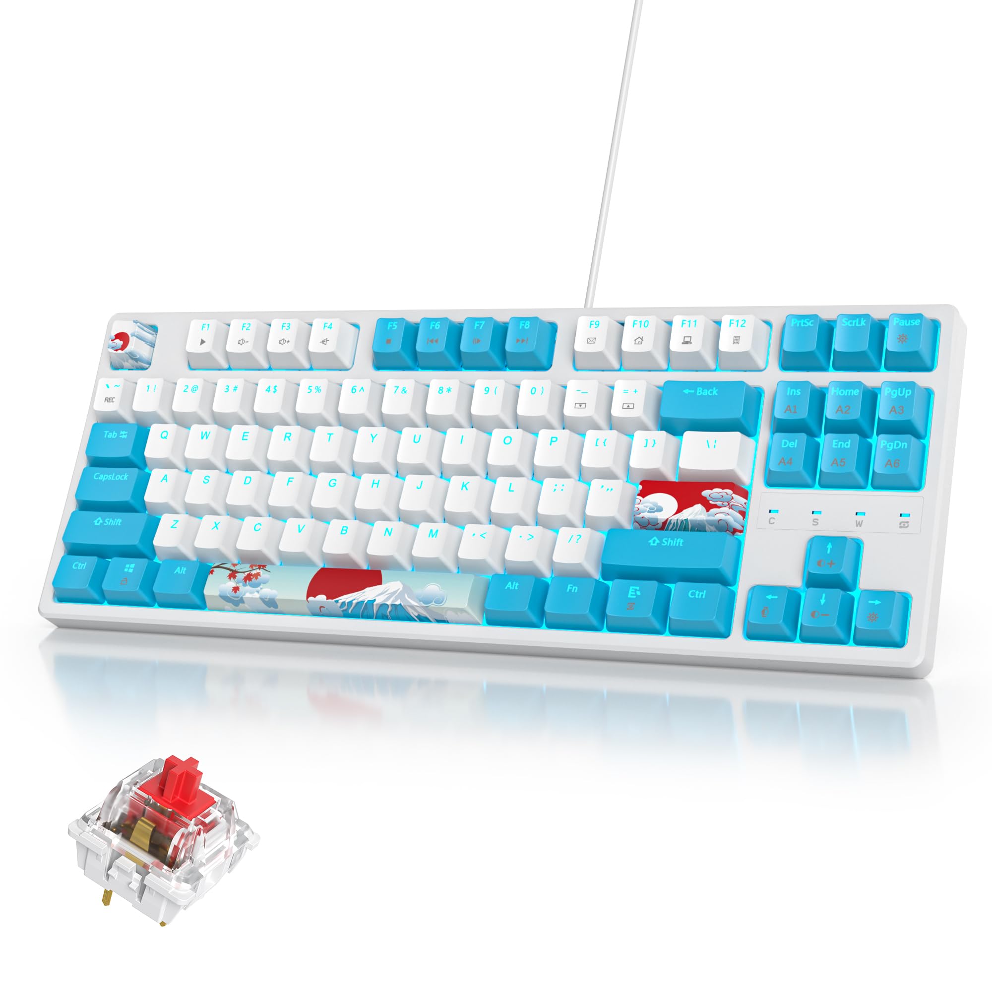 Clavier de jeu mécanique TKL compact pour libérer de l'espace de souris - 8
