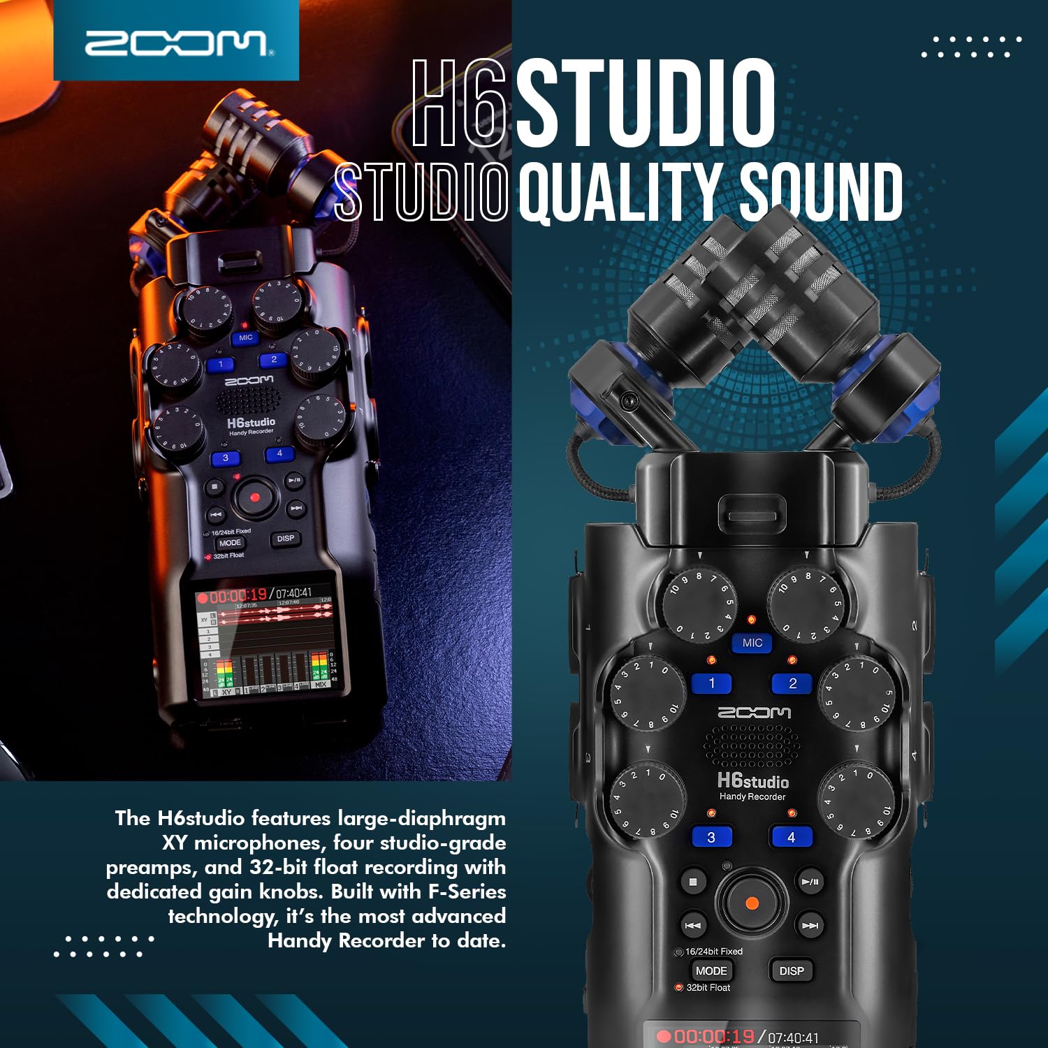 Amazon.com: Zoom H6studio Handy Recorder, H6 Studio (H6S) 32-Bit