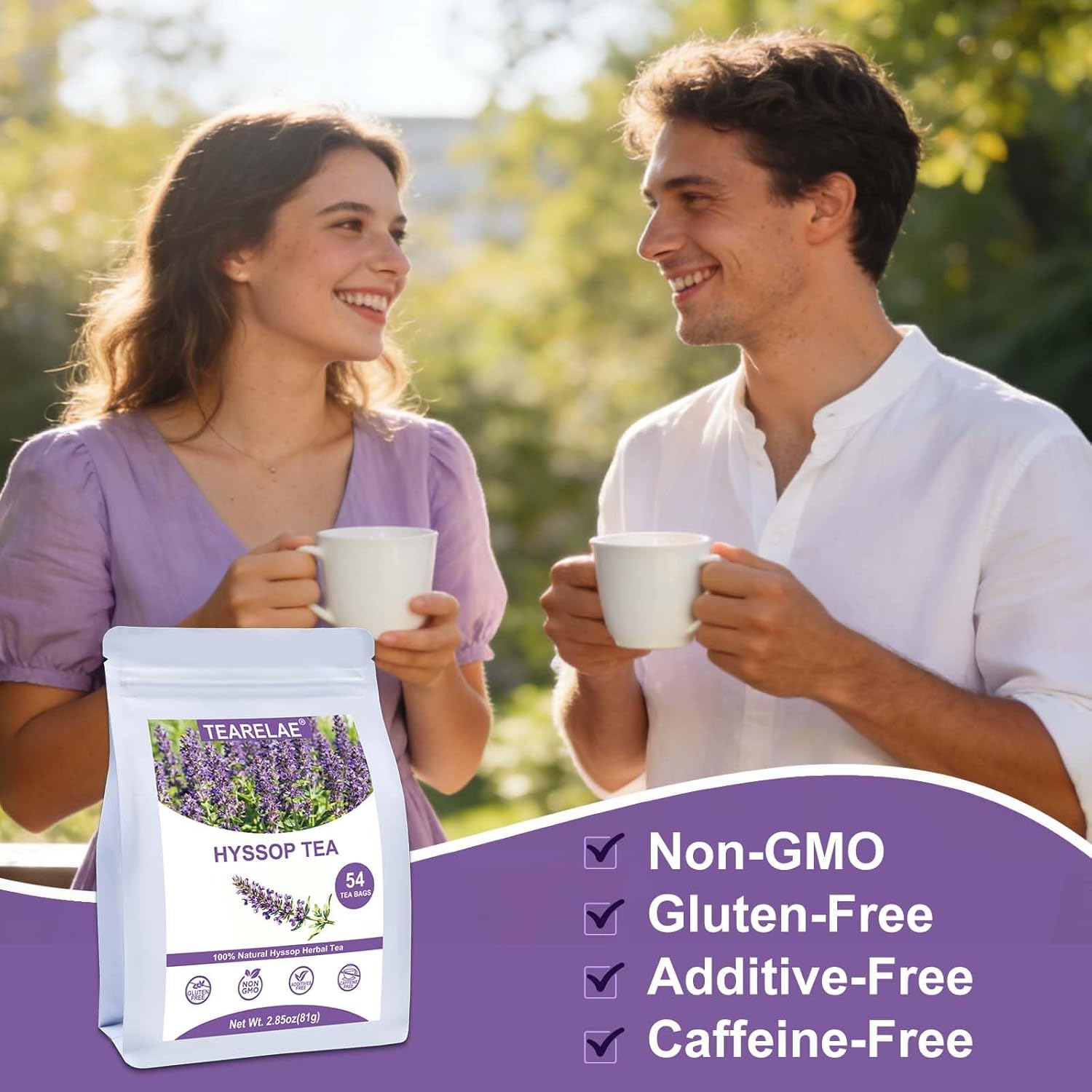 TEARELAE - Hyssop Tea - 54 Count Herbal Tea Bags - Caffeine Free, Soothing & Aromatic - Perfect for Evening Relaxation, Digestive Comfort & Mindful Moments - Image 7