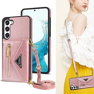 Cavor Galaxy S24 SC-51E SCG25 スマホ ケース手帳型 Galaxy S24 ケースショルダー 肩掛け 首かけ 斜めがけ Galaxy S24 財布型 ケース SC-52E 手帳ケースGalaxy S24 ケースカード収納適用 case【封筒のデザイン】横置タイプ二つ折り財布 磁気閉鎖 落下防止可愛 Qi急速充電対応 薄型軽量【ピンク】