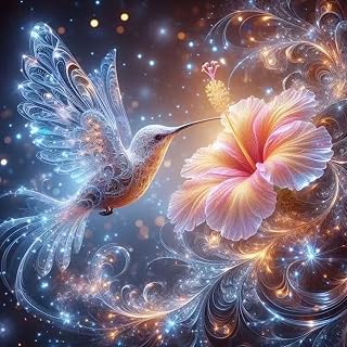SHICERNHJ Hummingbird Diamond Painting Kits for Adults, 5D Diamond Art Hummingbird Kits for Beginner,DIY Round Full Drill Art Craft for Home Wall Art Decor 14X14Inch