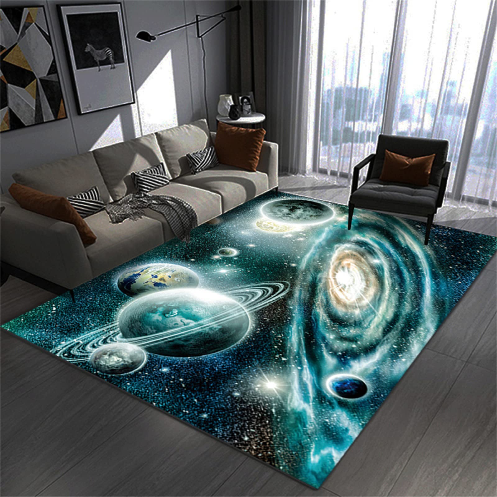 Tapis de salon 200x300cm vert moderne pour chambre fille ado