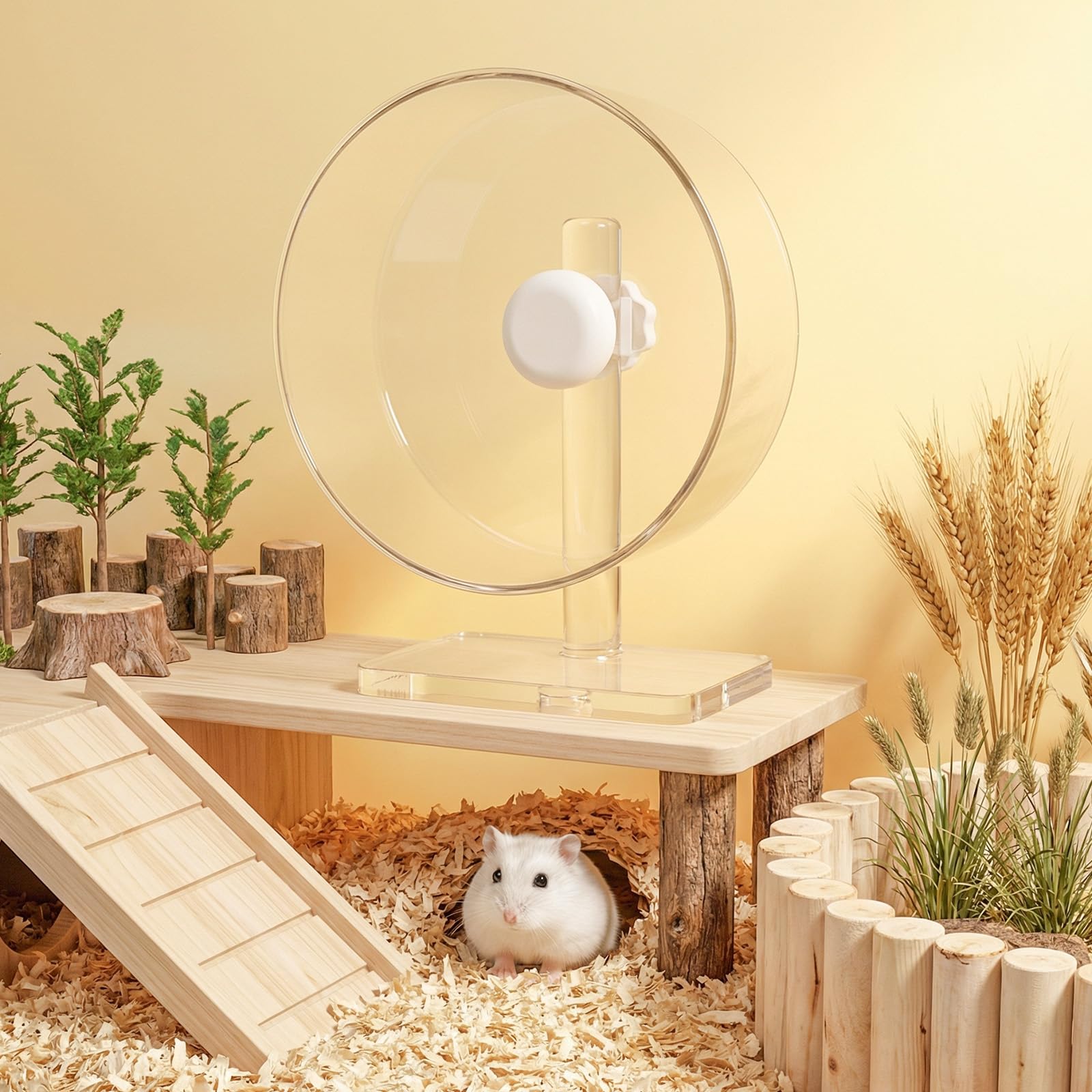 Roue de hamster silencieuse de 24 cm pour hamsters dorés et gerbilles