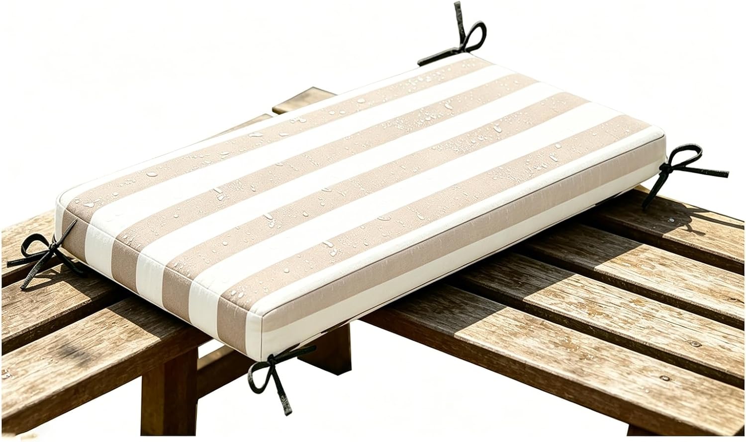 Cuscino panca giardino 50x50 cm bianco cammello esterno