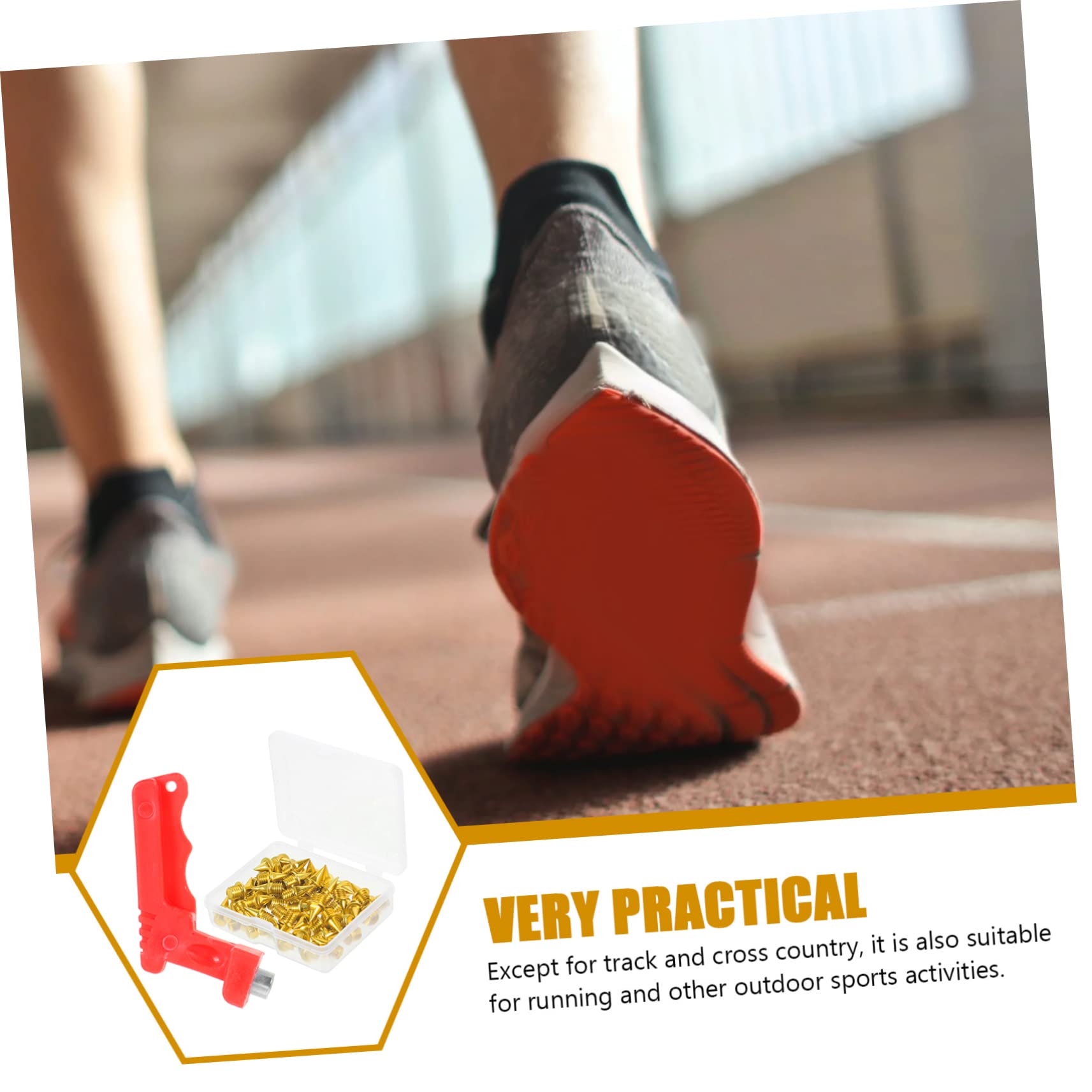 KICHOUSE Athletic Shoes Track Spikes Jump Spikes for Steel and Plastic Material Track Shoes Men