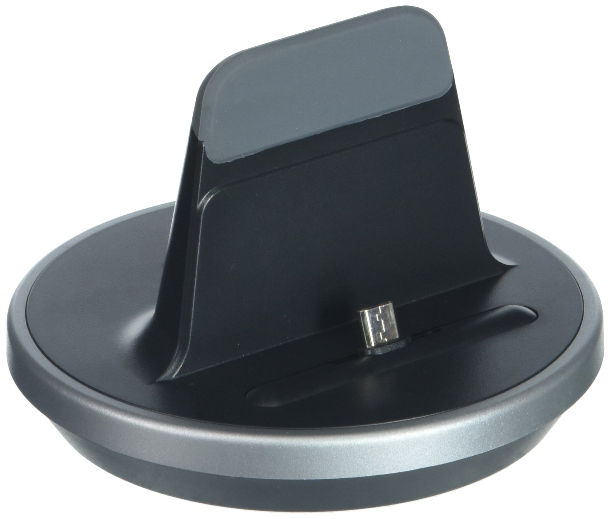 RND Dock for Samsung Galaxy S7, S7 Edge, S6, S6 Edge, S6 Edge Plus S2, S3, S4, and S4 Active (AC Charger Included) (works with rugged, dual layer, slim cases, and no cases)(black with silver trim)