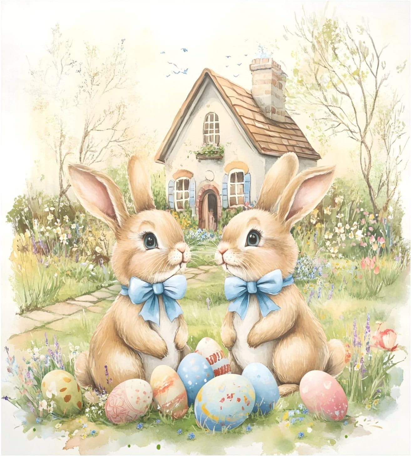 Qilmy Easter Bunny and Egg Dishwasher Magnet Cover 23x26in Front Door Decorative Refrigerator Covers Magnetic Sheet Sticker Wash Machine Fridge Panel Decal for Kitchen Appliance485