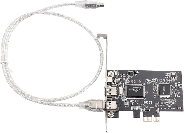 PCI-E PCI Express FireWire 1394a IEEE 1394 Controller Card Desktop Card HD Image Capture Card with Firewire Cable for Industrial Video Camera