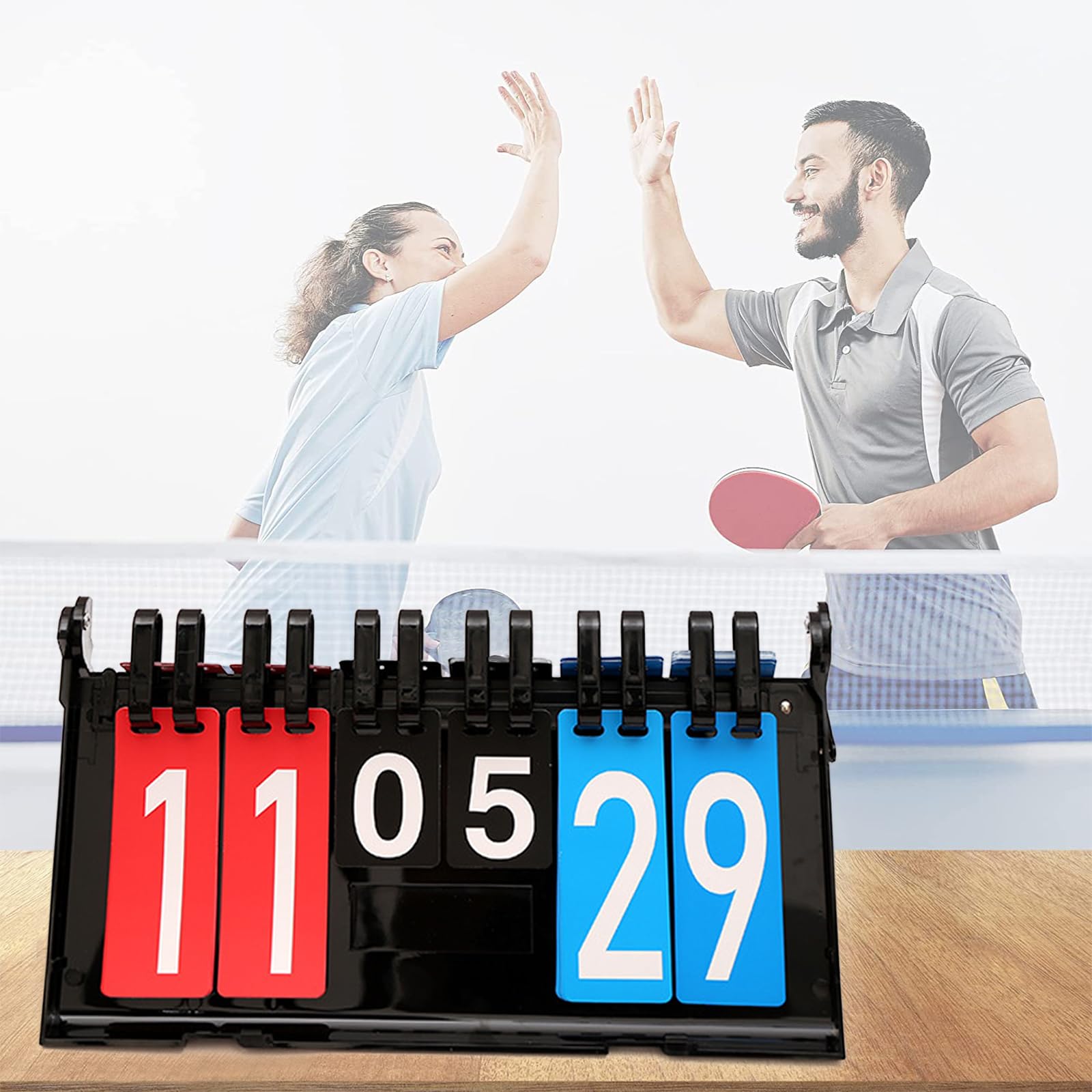 Marcador Deportivo Portátil 6 Dígitos Tablero de Flip Marcador de Puntaje para Competición Baloncesto Bádminton Tenis de Mesa Voleibol Fútbol Boxeo Puntuación Juegos