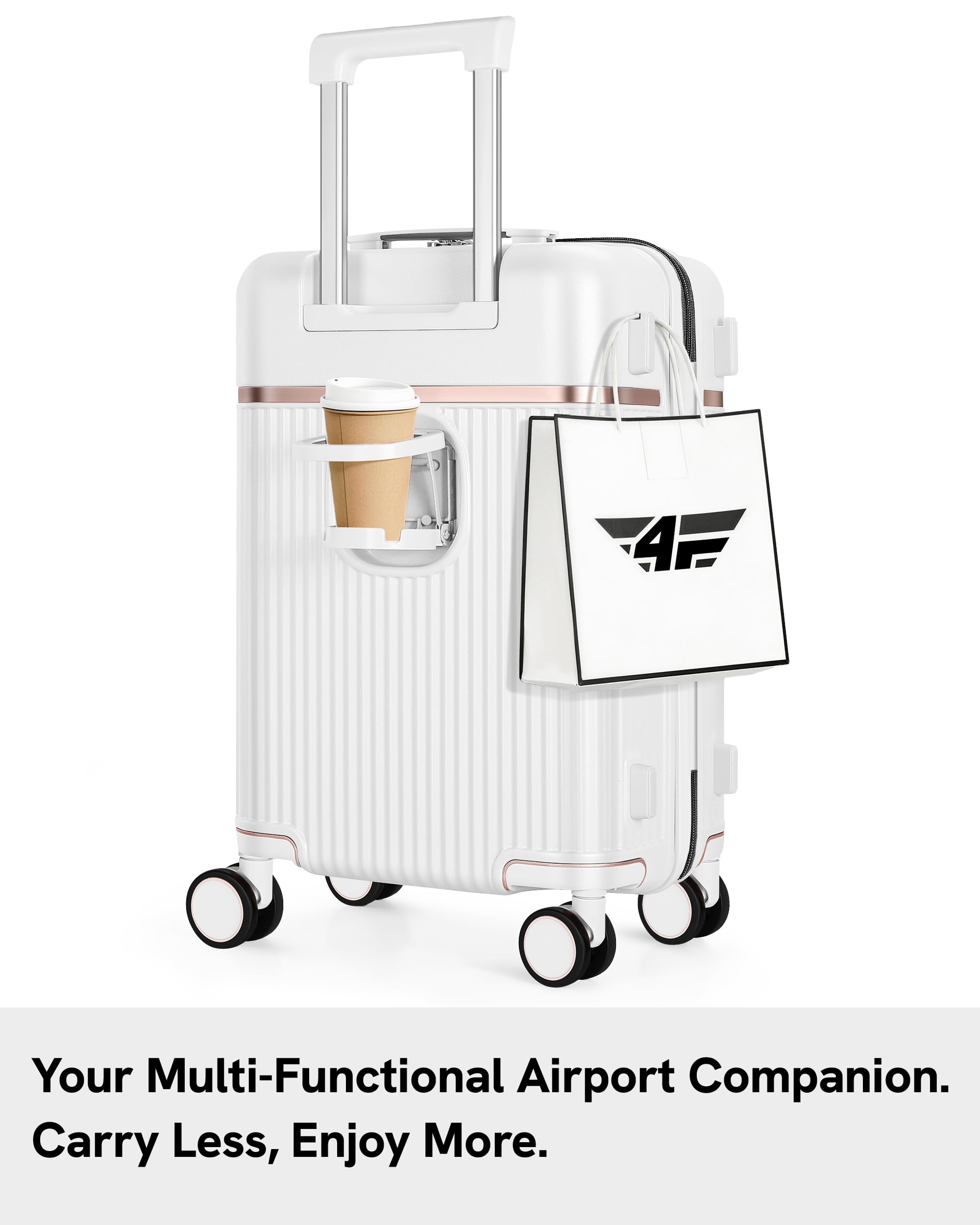 Lekka Premium Walizka Podróżna z Twardą Obudową XL, Duża 76 cm, 103L, Duży Trolley z Zamkiem TSA, 4 Podwójne Koła Spinner i Aluminiowa Rączka Teleskopowa, Bagaż Rejestrowany
