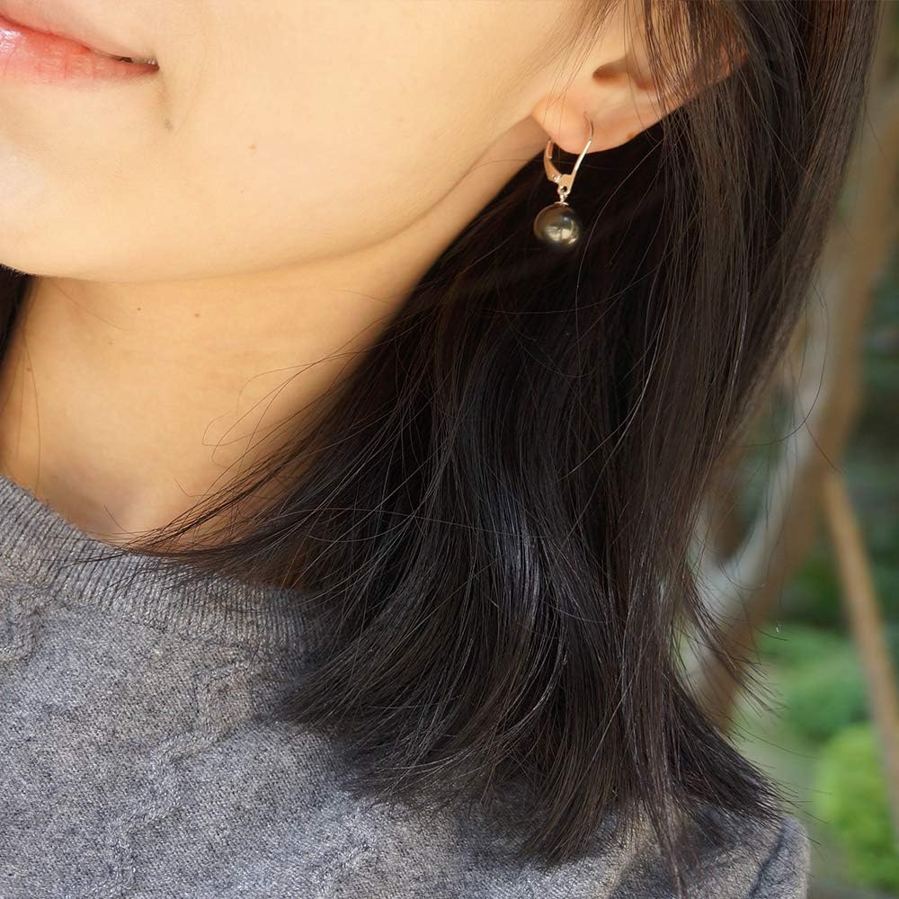 Han han 925 Sterling Silver Pearl Dangle Earrings for Women 10MM - Image 5