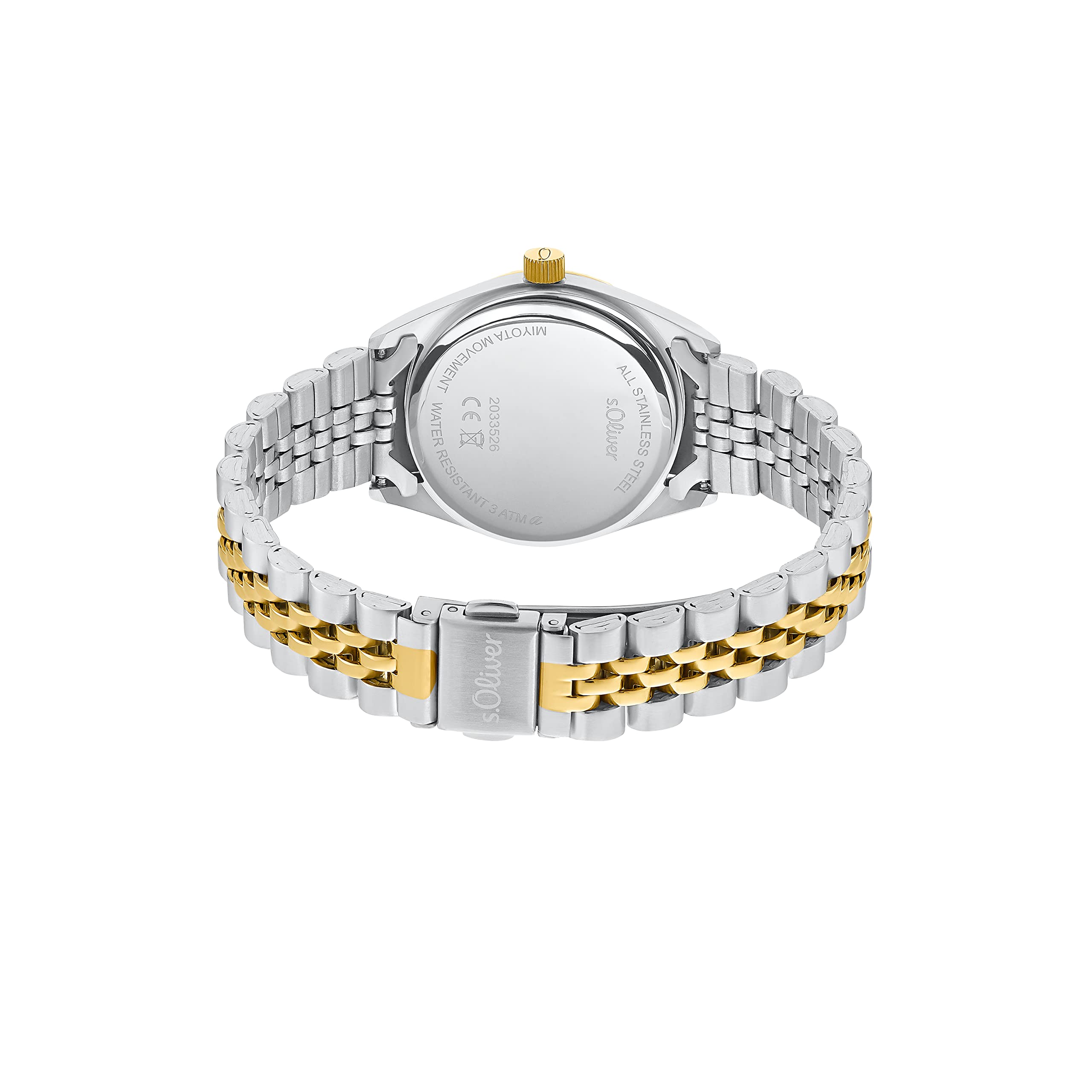 s.Oliver Armbanduhr Damen Quarzuhr Analog, mit Edelstahl Armband