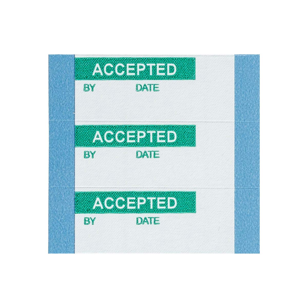 Brady Quality Control Labels 0.625 in H x 1.5 in W Cloth Green on White 25 Cards/Pk